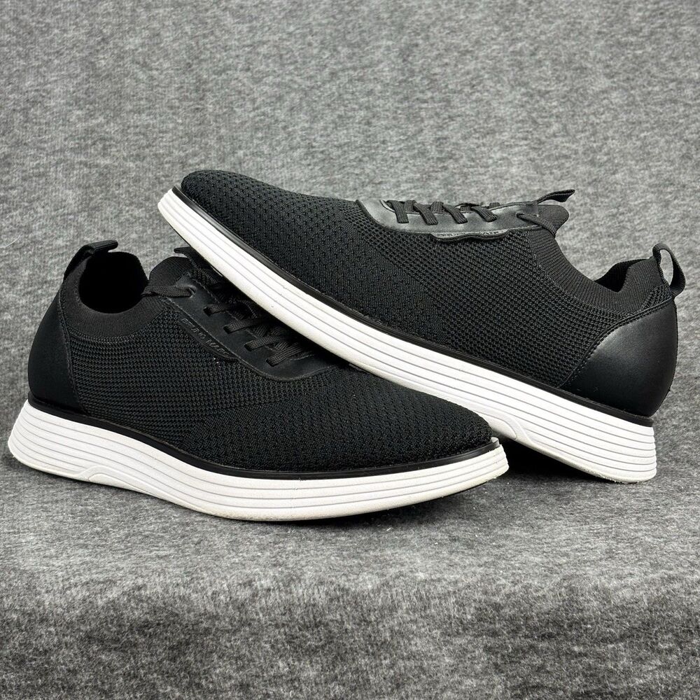 Bruno Marc Knit Casual Sneakers Men’s Size 9.5 Black Lace Up Walking Shoes